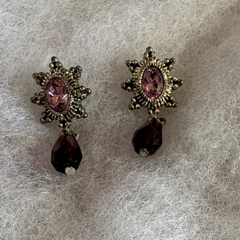 Premier Purple and Silver Drop Earrings